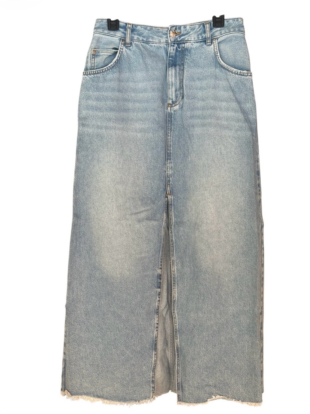 Pilcro Anthropologie Madi Front Slit Denim Maxi Skirt Size 10 - Picture 2 of 3